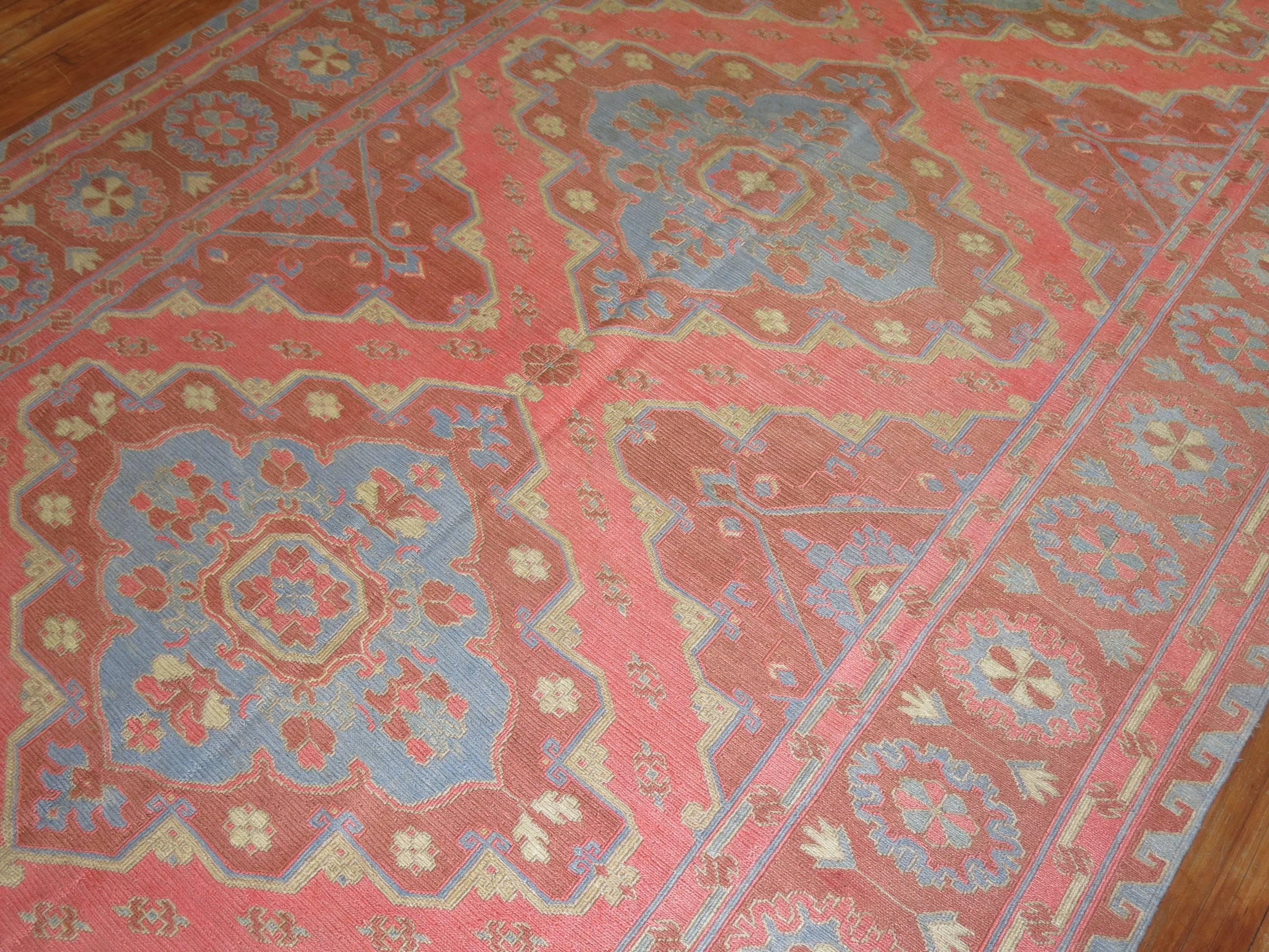 Pink Vintage Turkish Kilim Rug 2