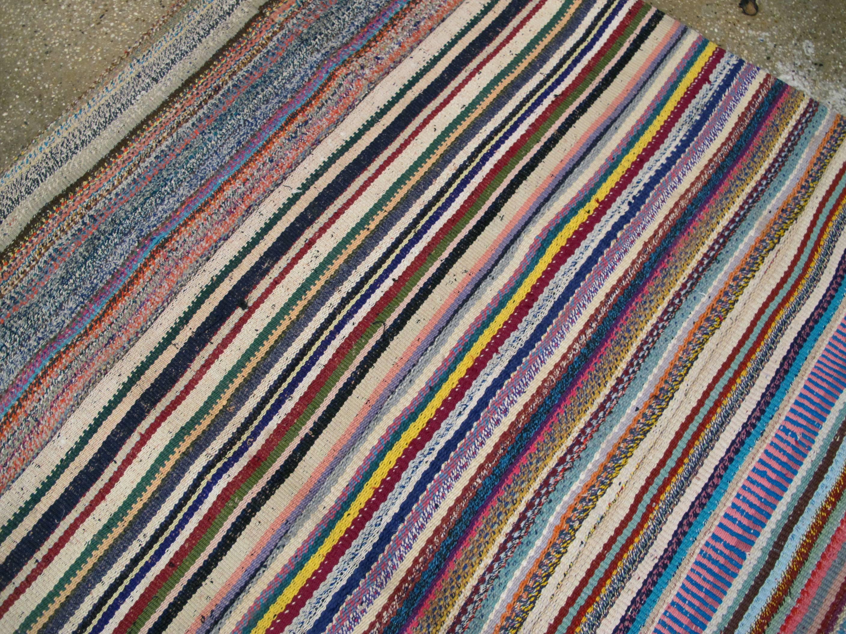 20th Century Vintage Turkish Flat-Weave Rug