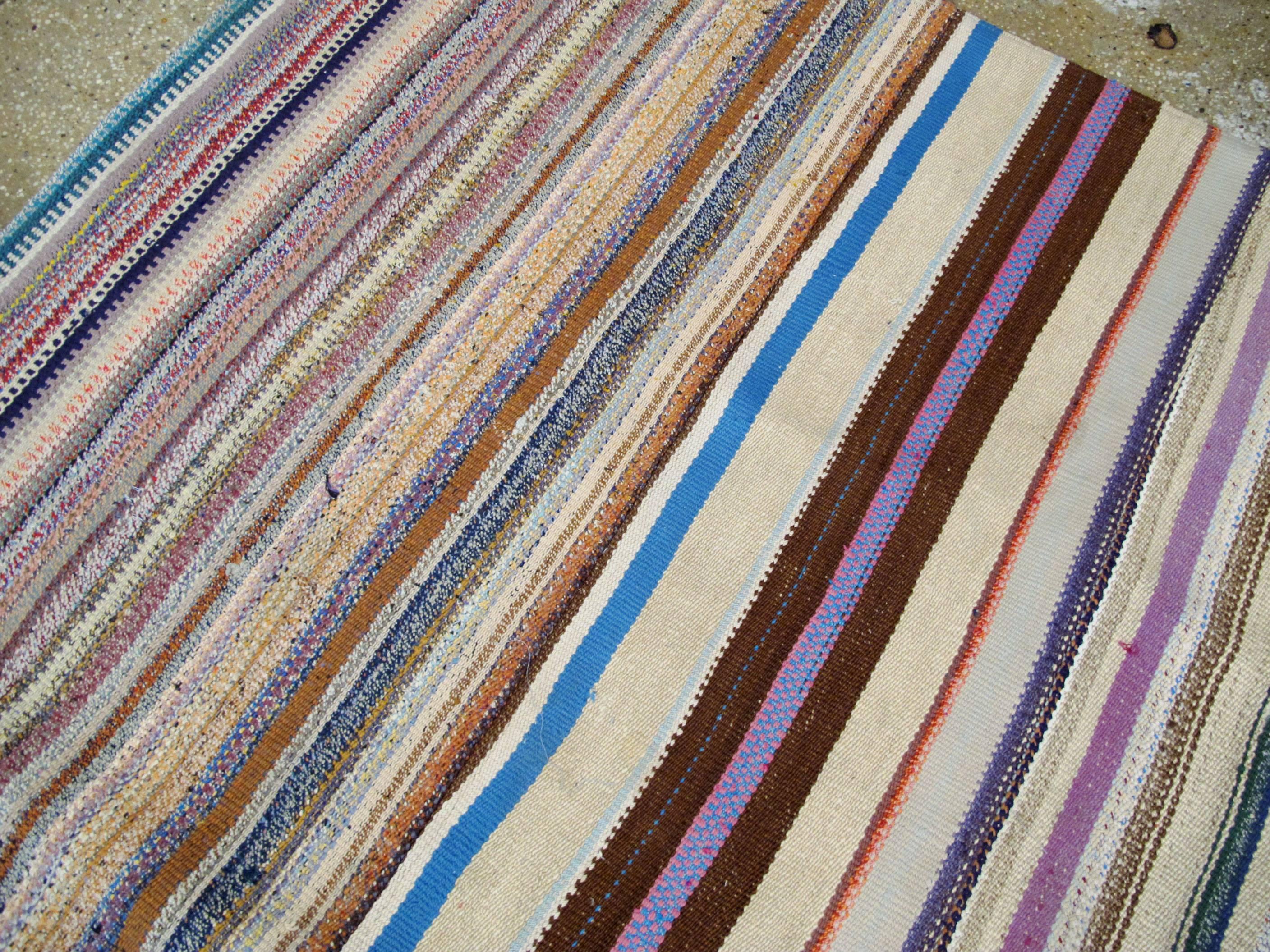 Türkischer Flachgewebe-Teppich im Vintage-Stil (20. Jahrhundert) im Angebot
