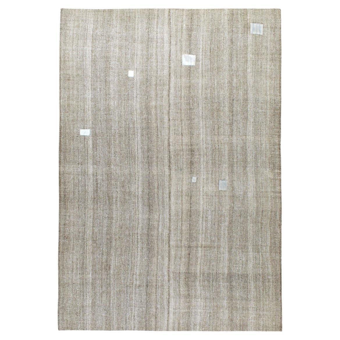 Vieux tapis turc à tissage plat