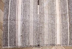 Vintage Turkish Flat-Weave Rug with Brown and Blush Tones
