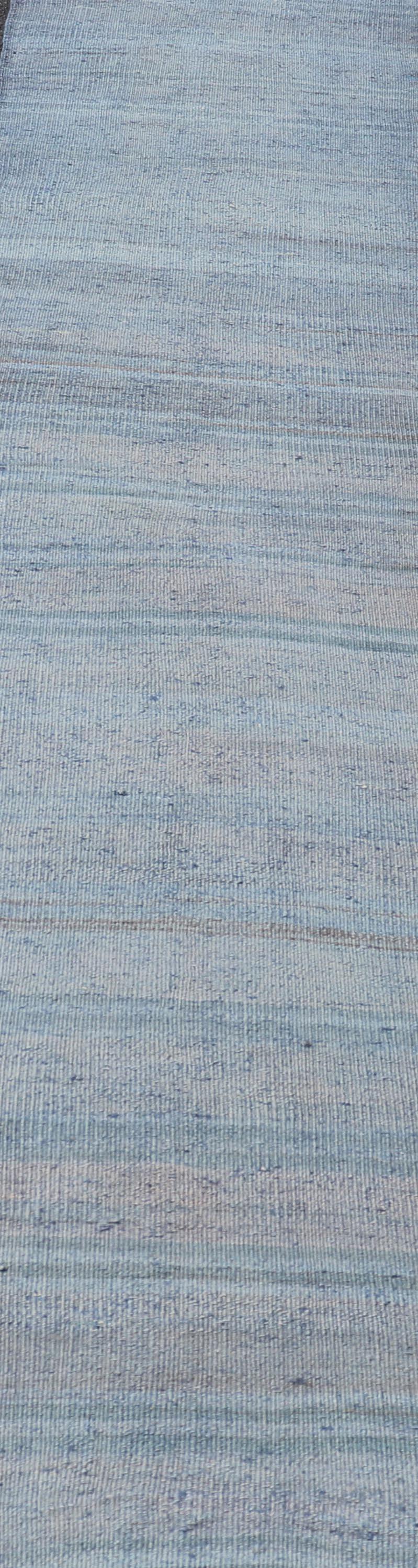Vintage Turkish Flat-Weave Runner with Stripe Design  2'3 x 10'3 For Sale 1