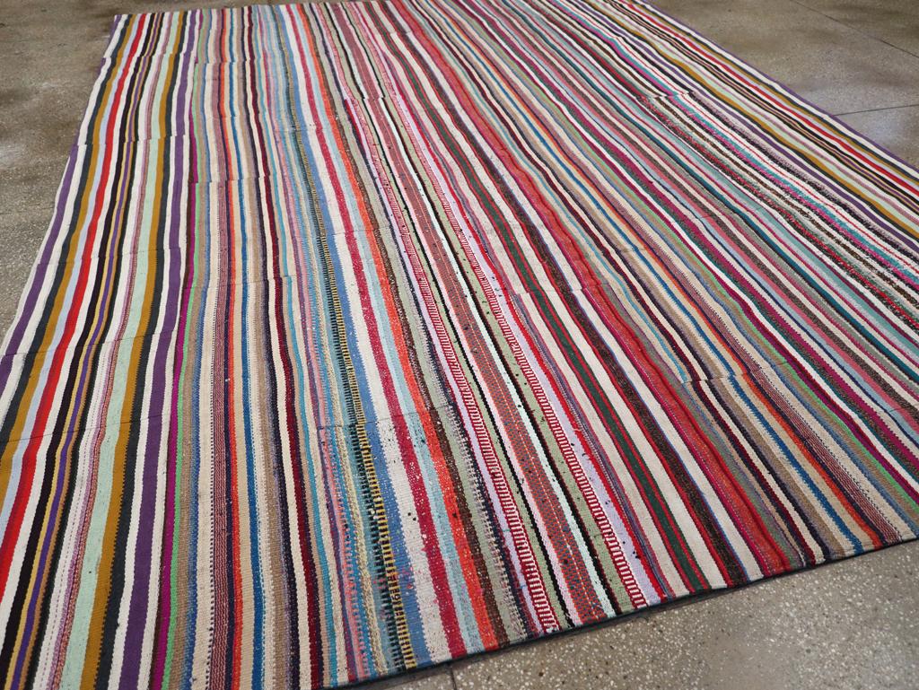 XX secolo Tappeto turco d'epoca a trama piatta Kilim per la stanza in vendita