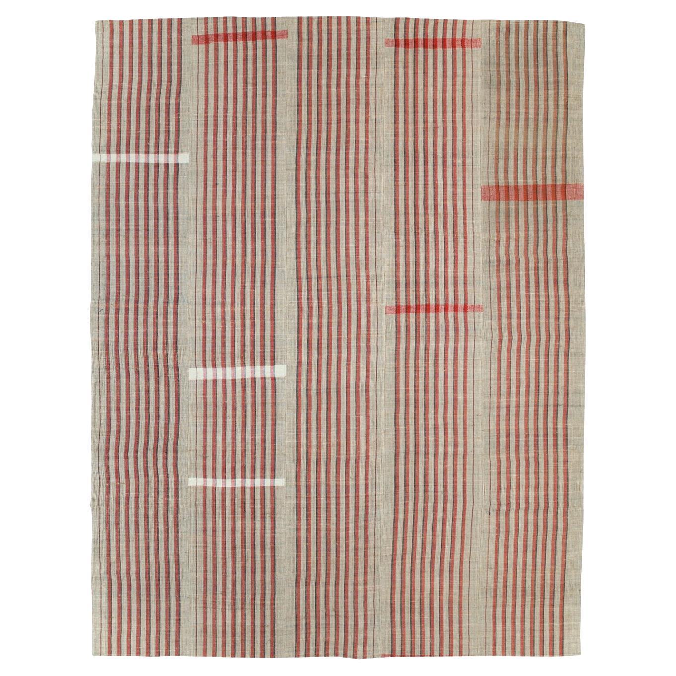 Vintage Turkish Flatweave Kilim Room Size Carpet