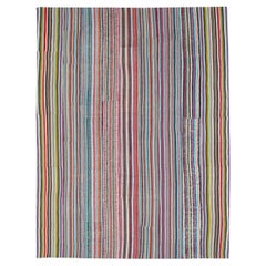 Vintage Turkish Flatweave Kilim Room Size Carpet