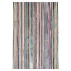 Vintage Turkish Flatweave Kilim Room Size Carpet