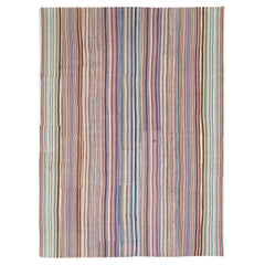 Vintage Turkish Flatweave Kilim Room Size Carpet