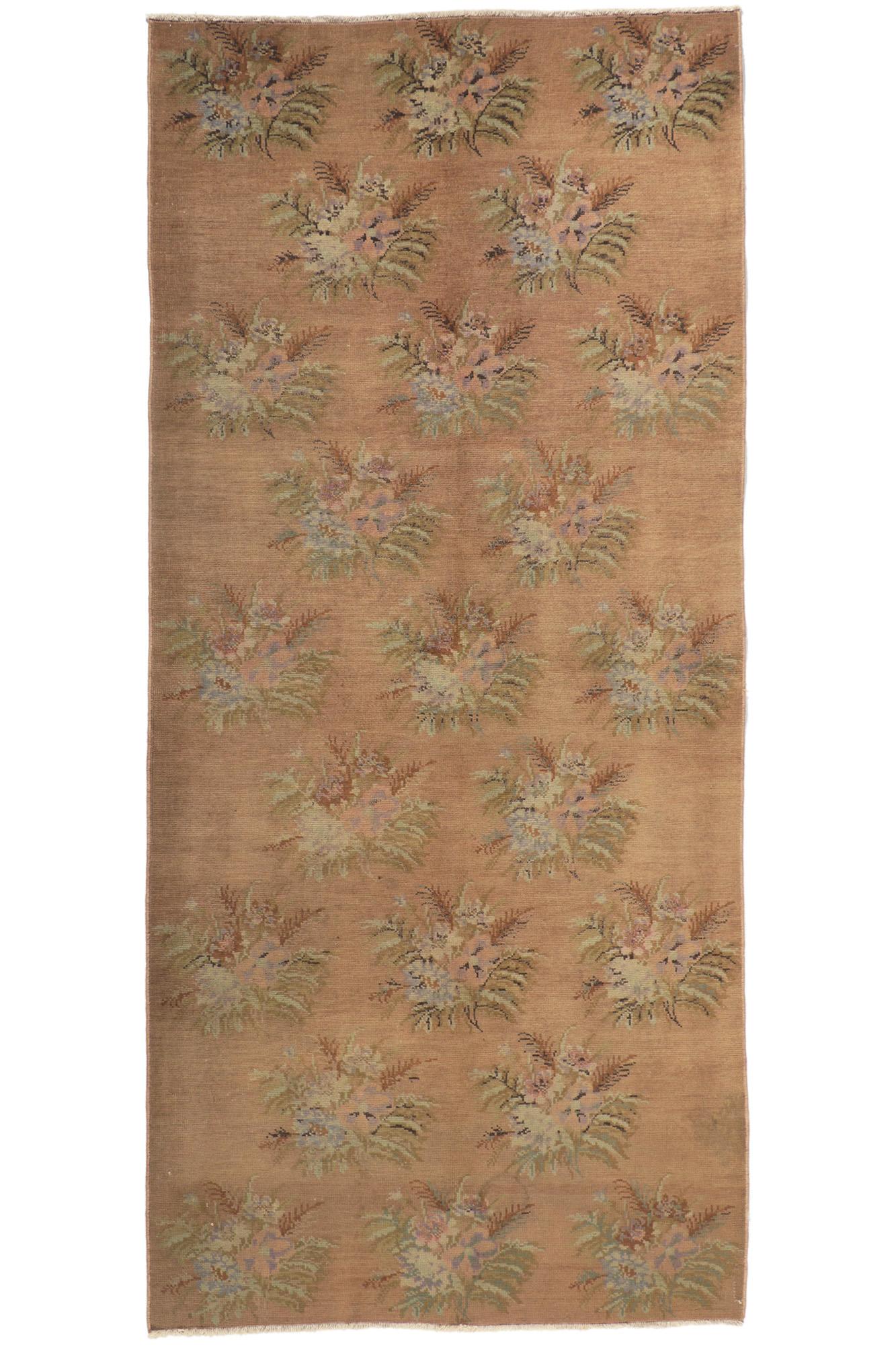 Tapis turc vintage Sivas à fleurs en vente 2