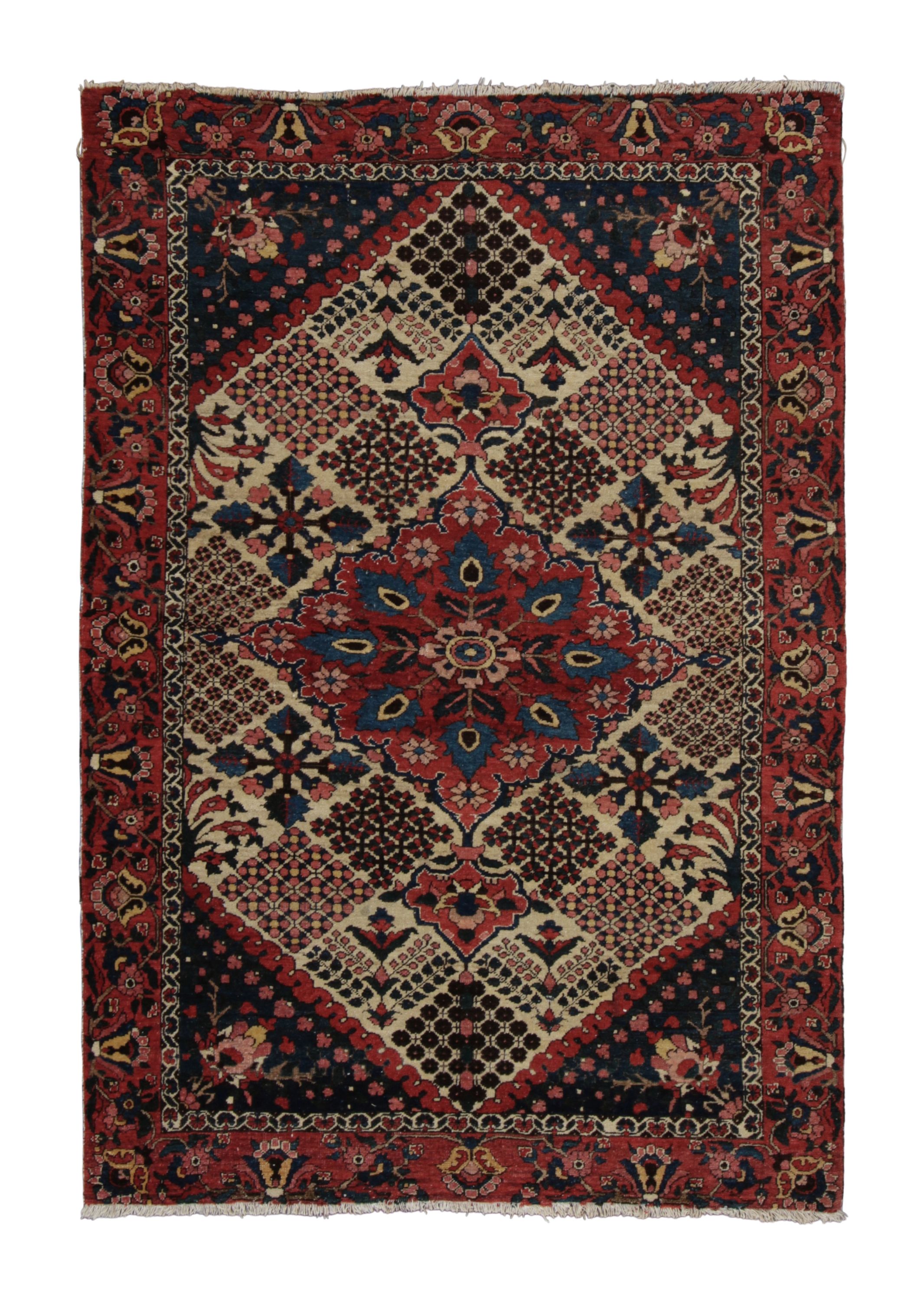 Antique Turki Sarouk Gift-Sized Rug with Floral Design by Rug and Kilim ...