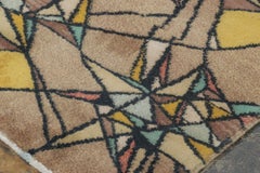 Vintage Turkish Geometric Rug in Beige with Polychromatic Pattern - Rug & Kilim