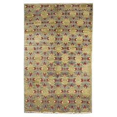 Anatolischer moderner handgefertigter Teppich Vintage Türkisch Grüner Vintage-Wohnzimmerteppich  
