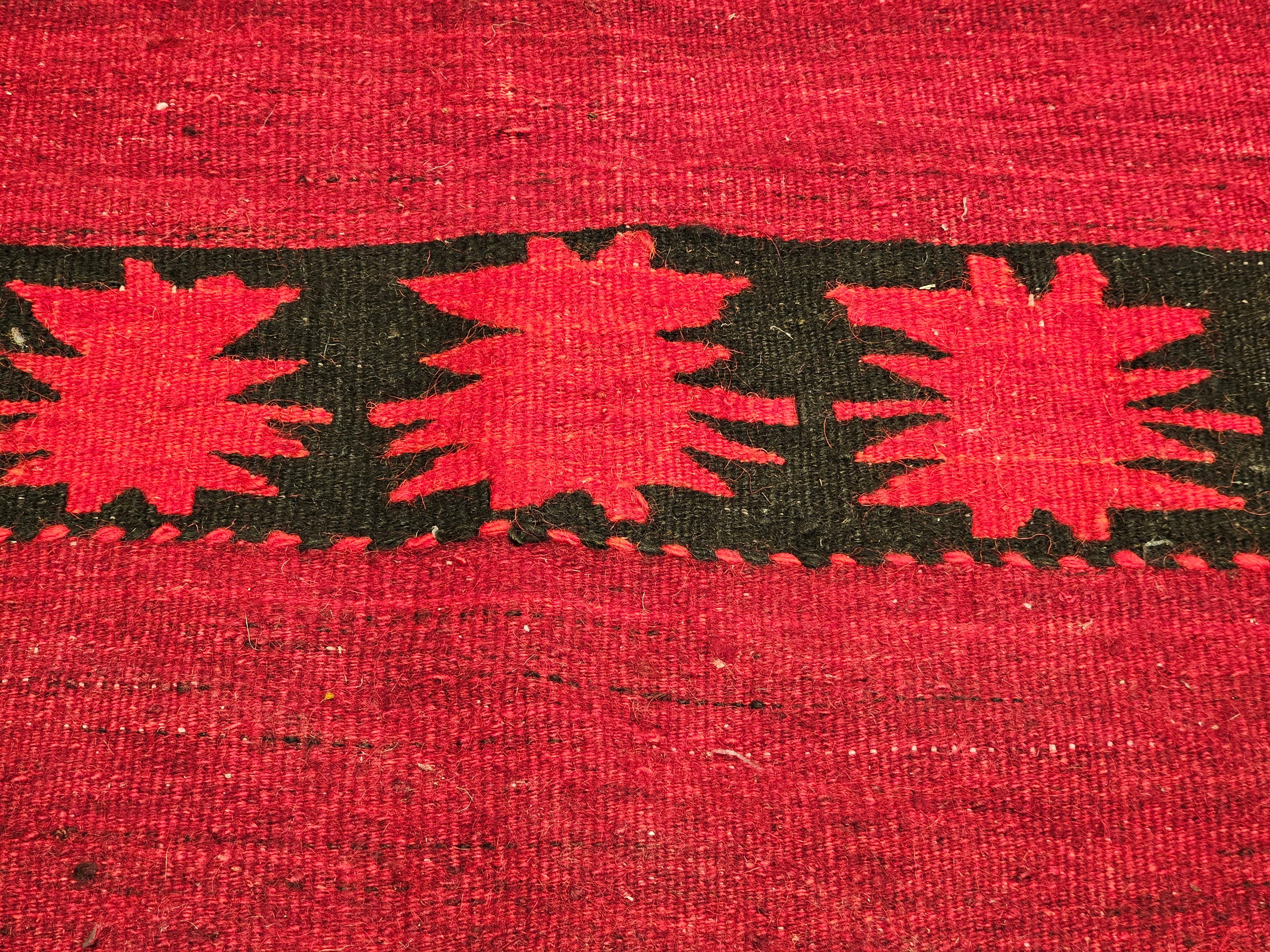 Vintage Turkish Hand Woven Kilim Runner For Sale 4
