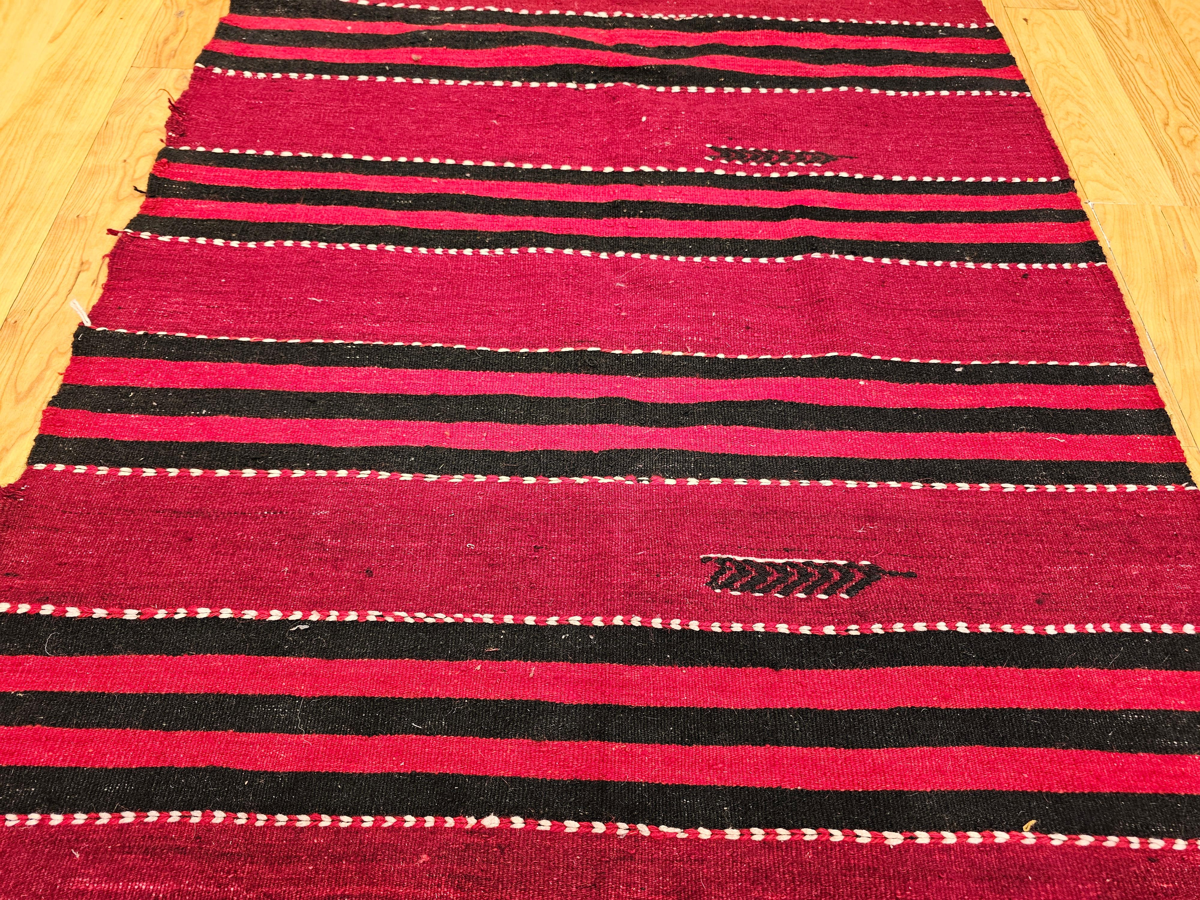Vintage Turkish Hand Woven Kilim Runner For Sale 1