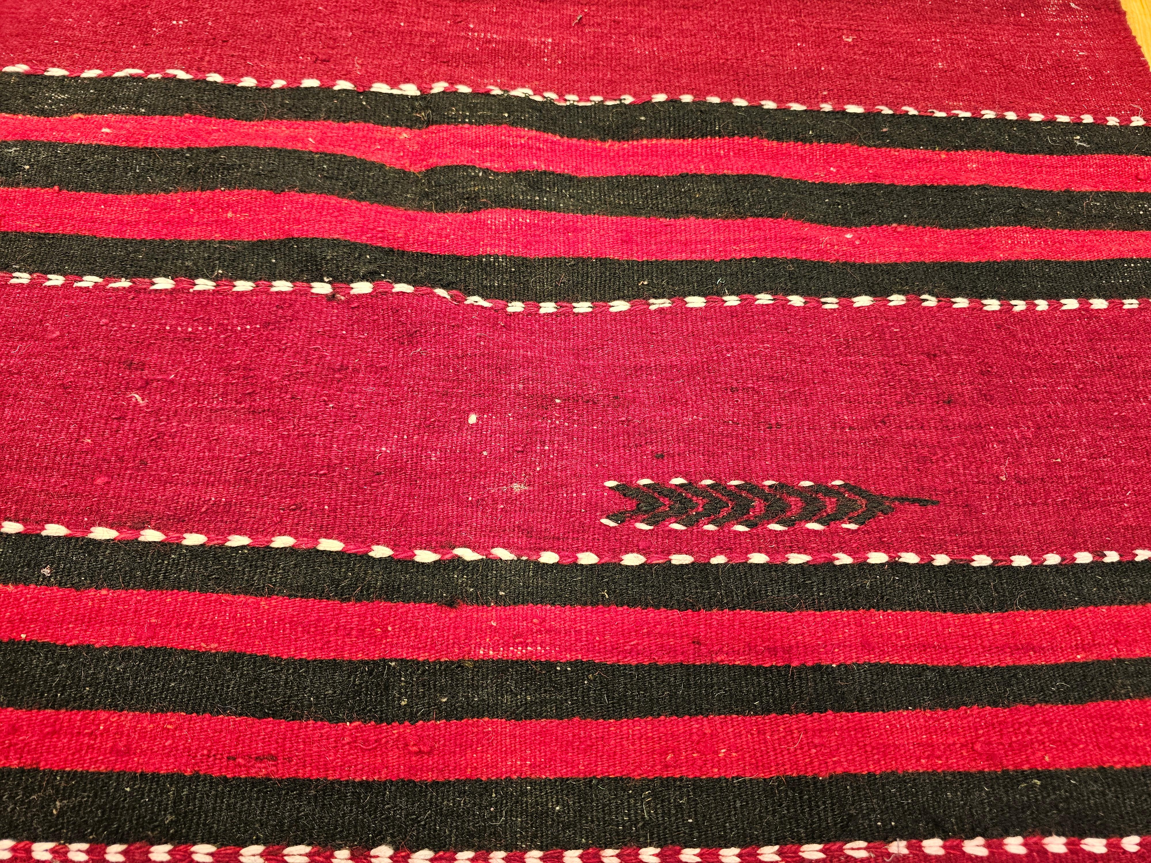 Vintage Turkish Hand Woven Kilim Runner For Sale 3