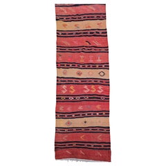 Chemin de table Kilim vintage turc tissé à la main