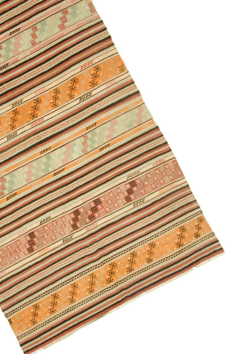 20th Century Vintage Turkish Handwoven Kilim Rug  5'4 x 9'5 For Sale