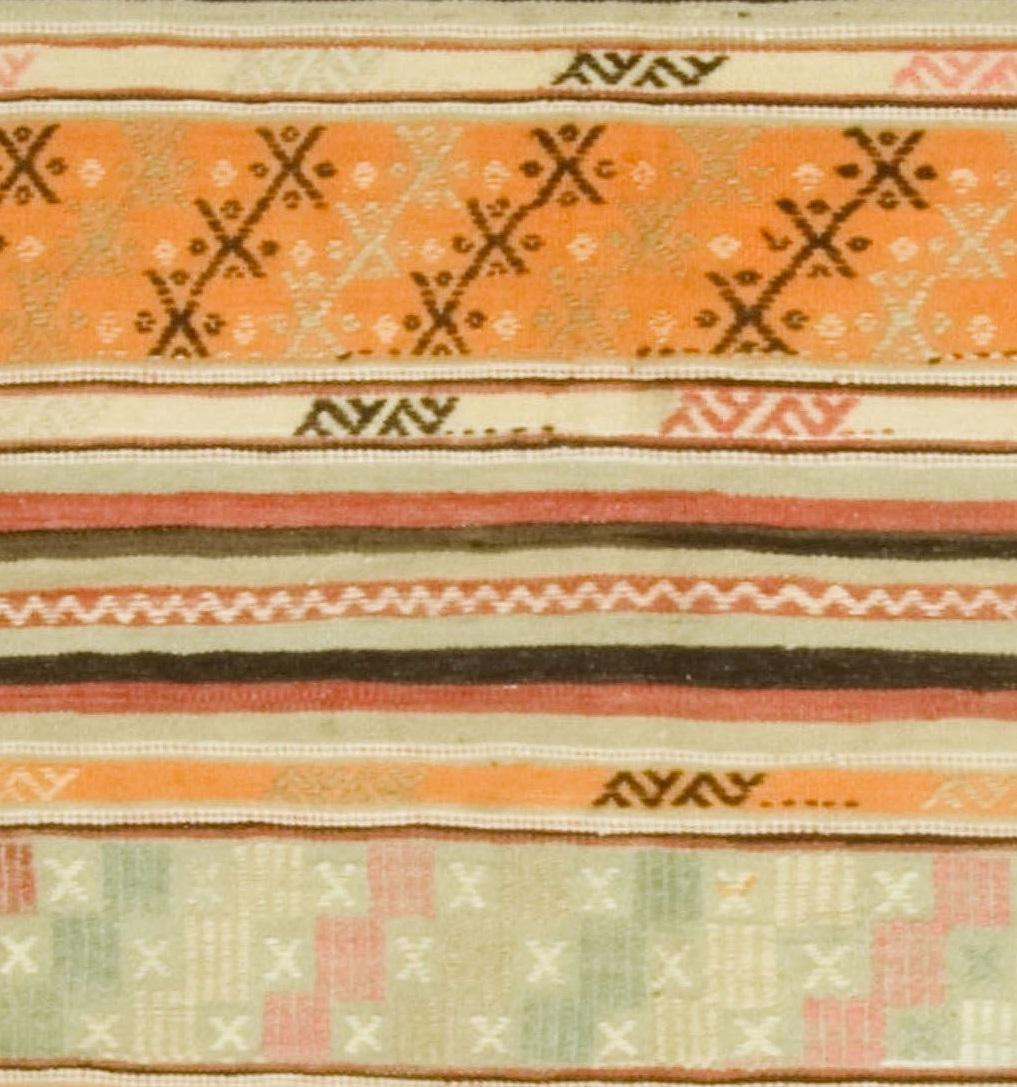 Vintage Turkish Handwoven Kilim Rug  5'4 x 9'5 For Sale 2