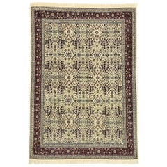 Used Turkish Harker Millefleur Rug with Victorian Style