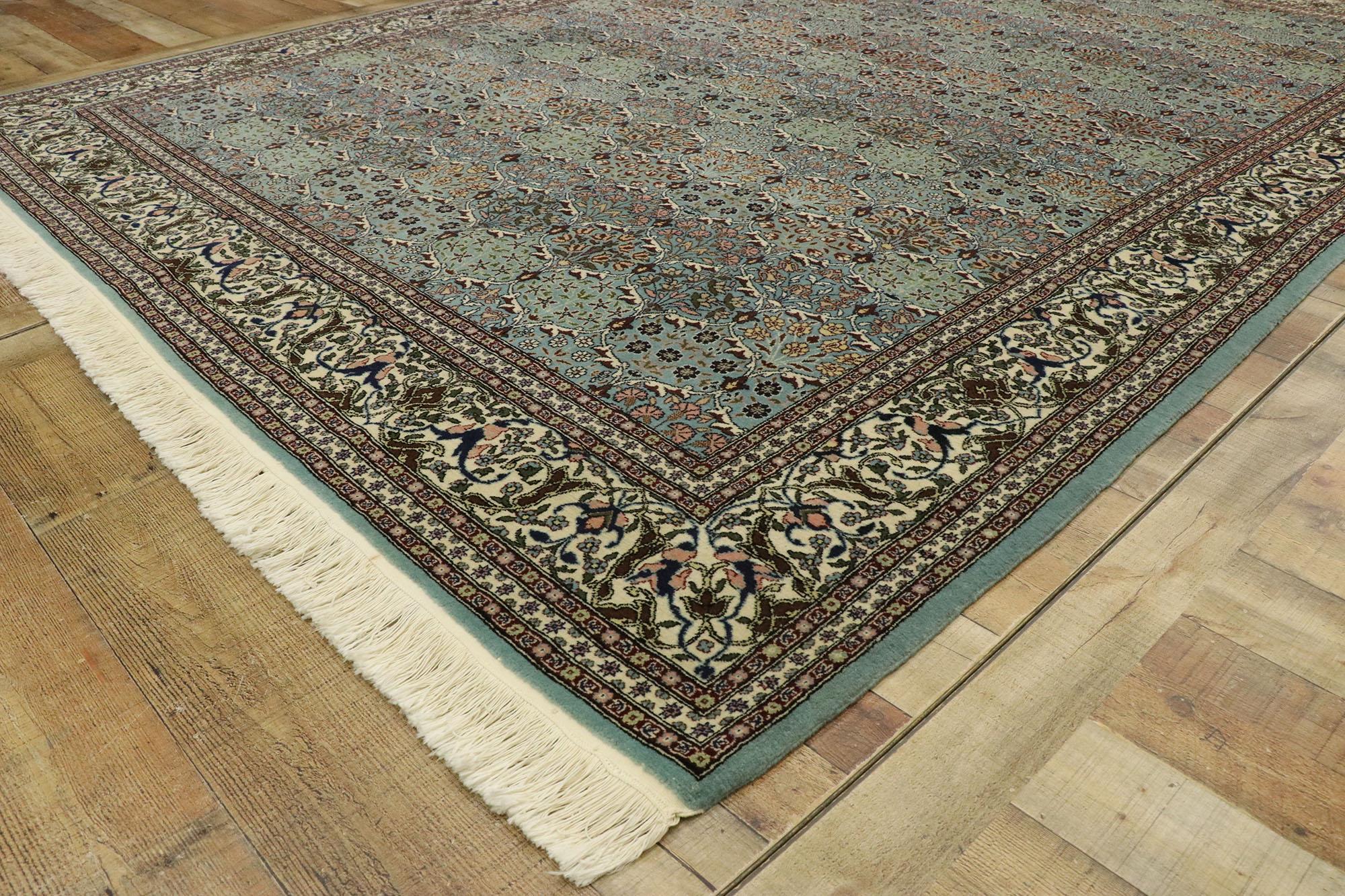 Vintage Turkish Harker Rug with Romantic Georgian Baroque Style For Sale 1