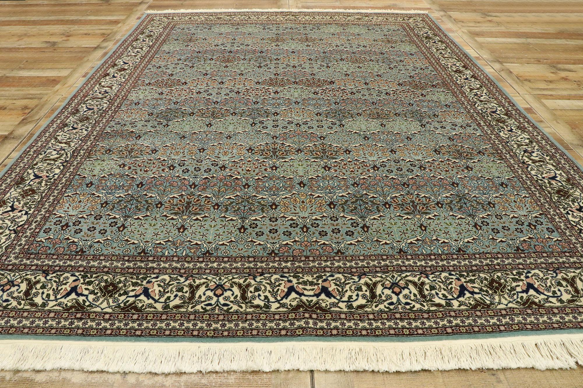 Vintage Turkish Harker Rug with Romantic Georgian Baroque Style For Sale 2