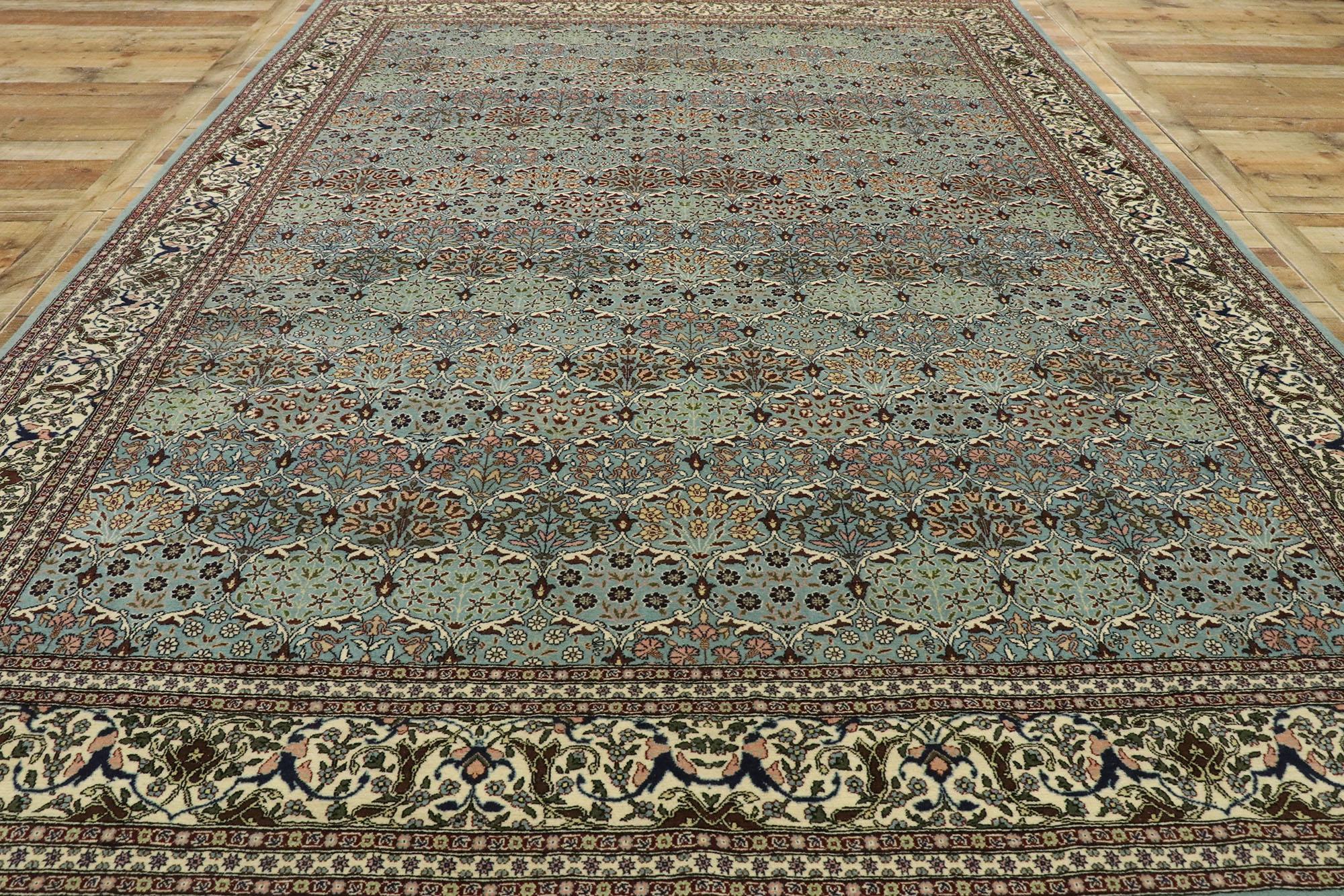 Vintage Turkish Harker Rug with Romantic Georgian Baroque Style For Sale 3