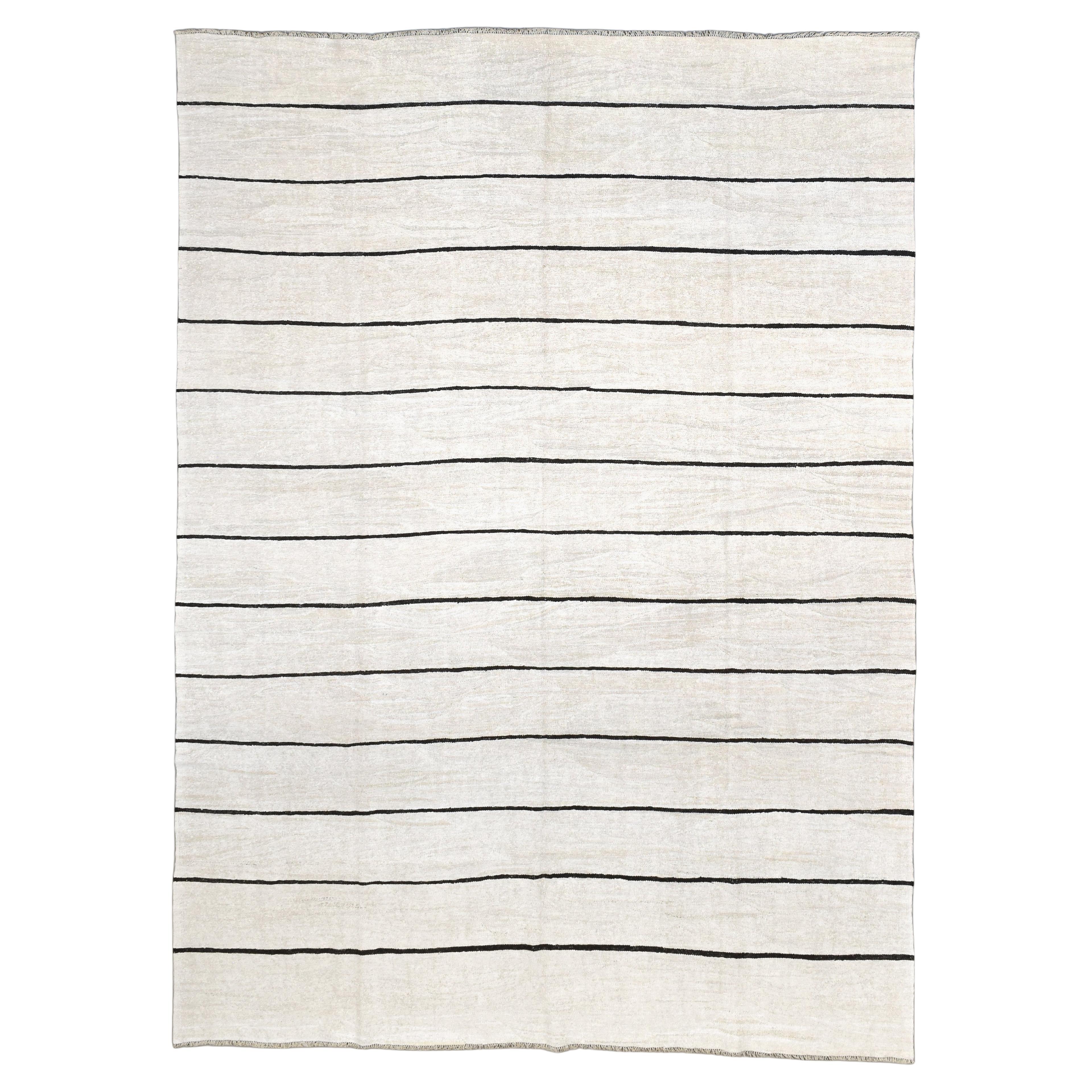 Vintage Turkish Hemp Kilim Rug 9'9''x14' For Sale