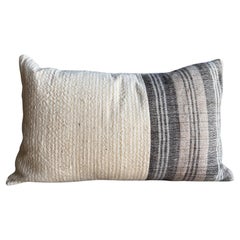 Vintage Türkisch Hanf Teppich Kissen 18" x 28" mit Dauneneinsatz