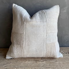 Oreiller vintage en chanvre de Turquie 23" x 23" avec insert de duvet