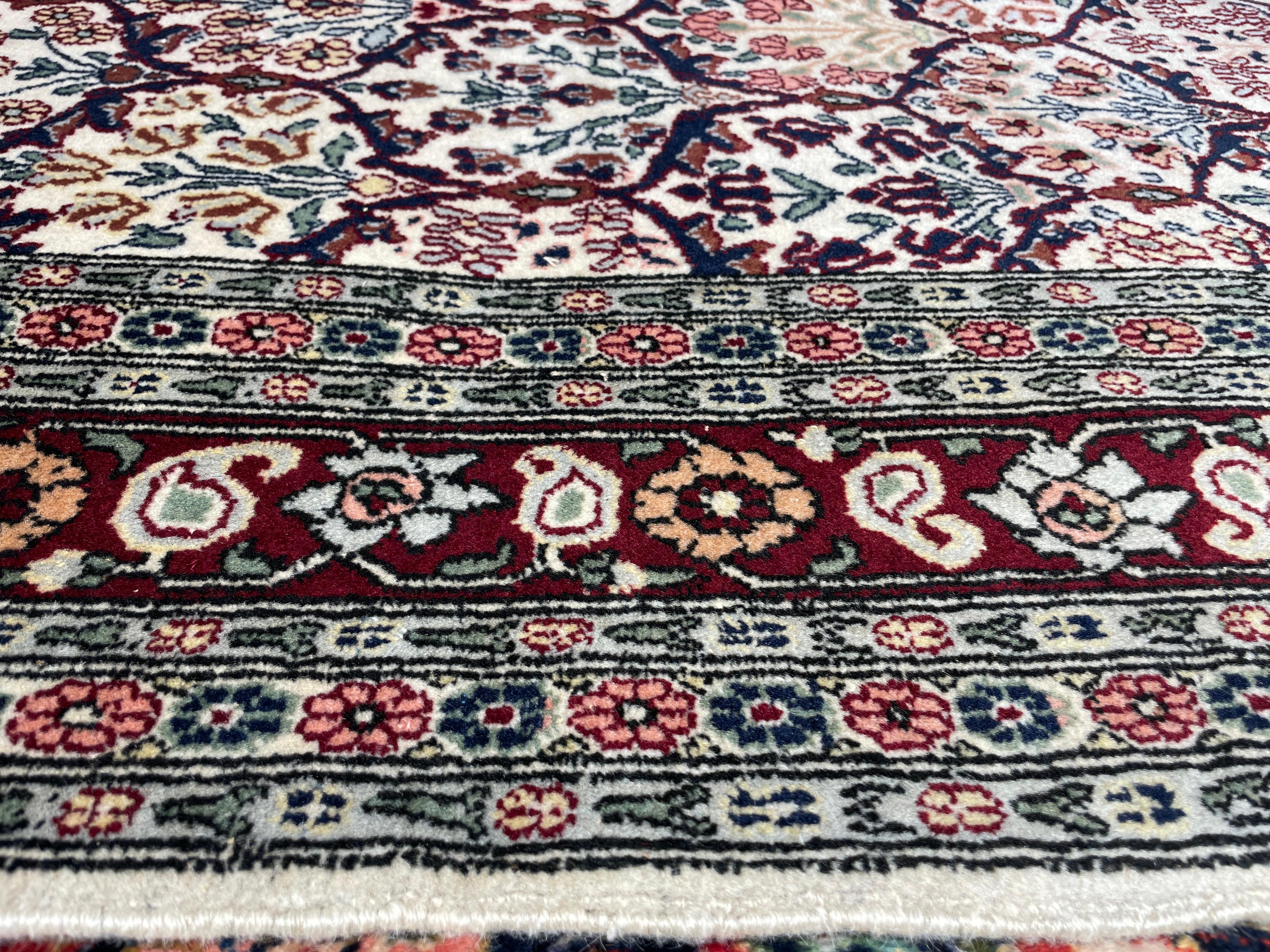 Vintage Turkish Hereke Rug hand-knotted with watermelon design For Sale 12