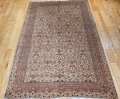 Vintage-Teppich aus der türkischen Hereke-Manufaktur in Zimmergröße, handgewebt aus Wolle, durchgehendes Muster, 7' x 10'