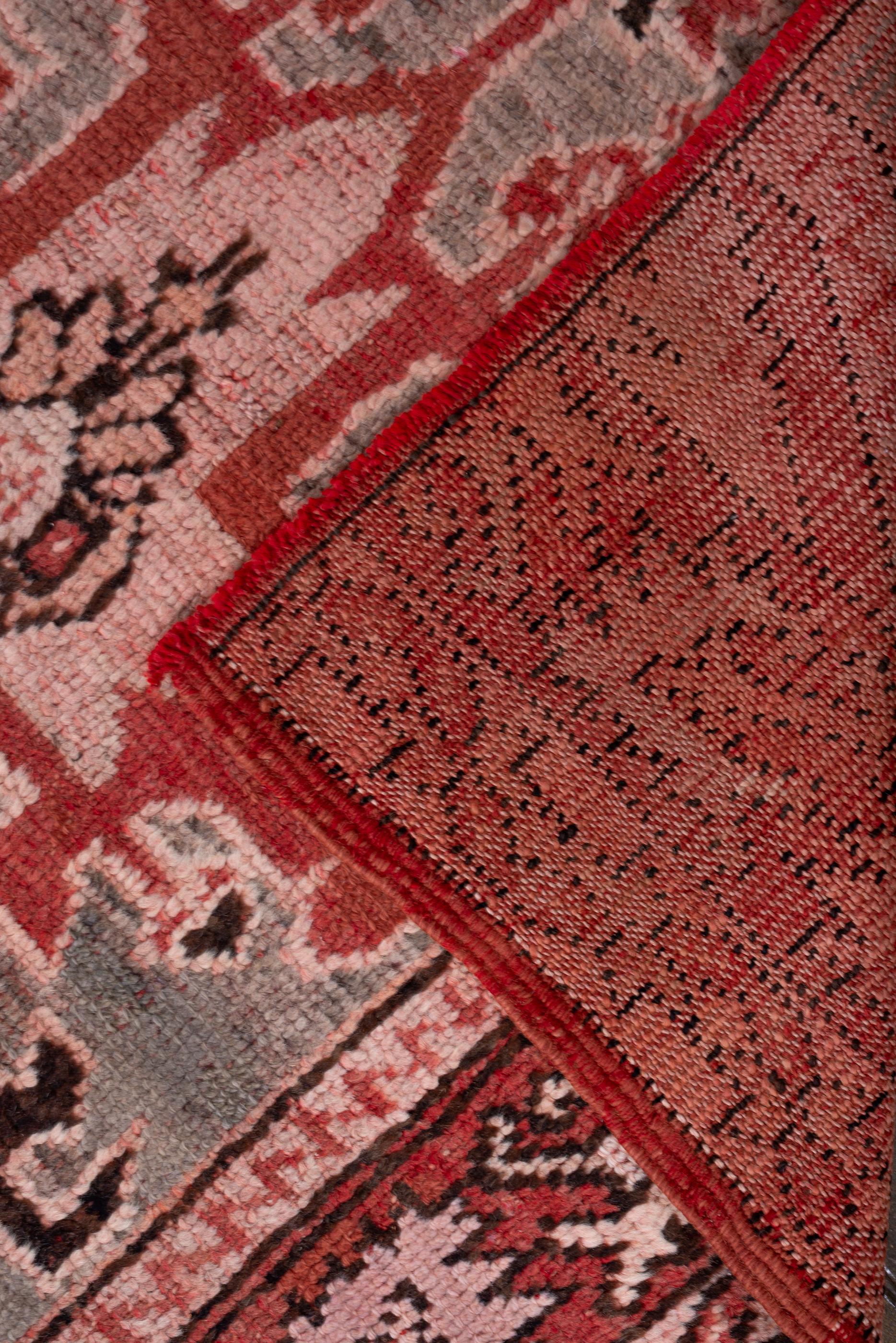 Wool Vintage Turkish Influence Moroccan Rug with Red Background For Sale
