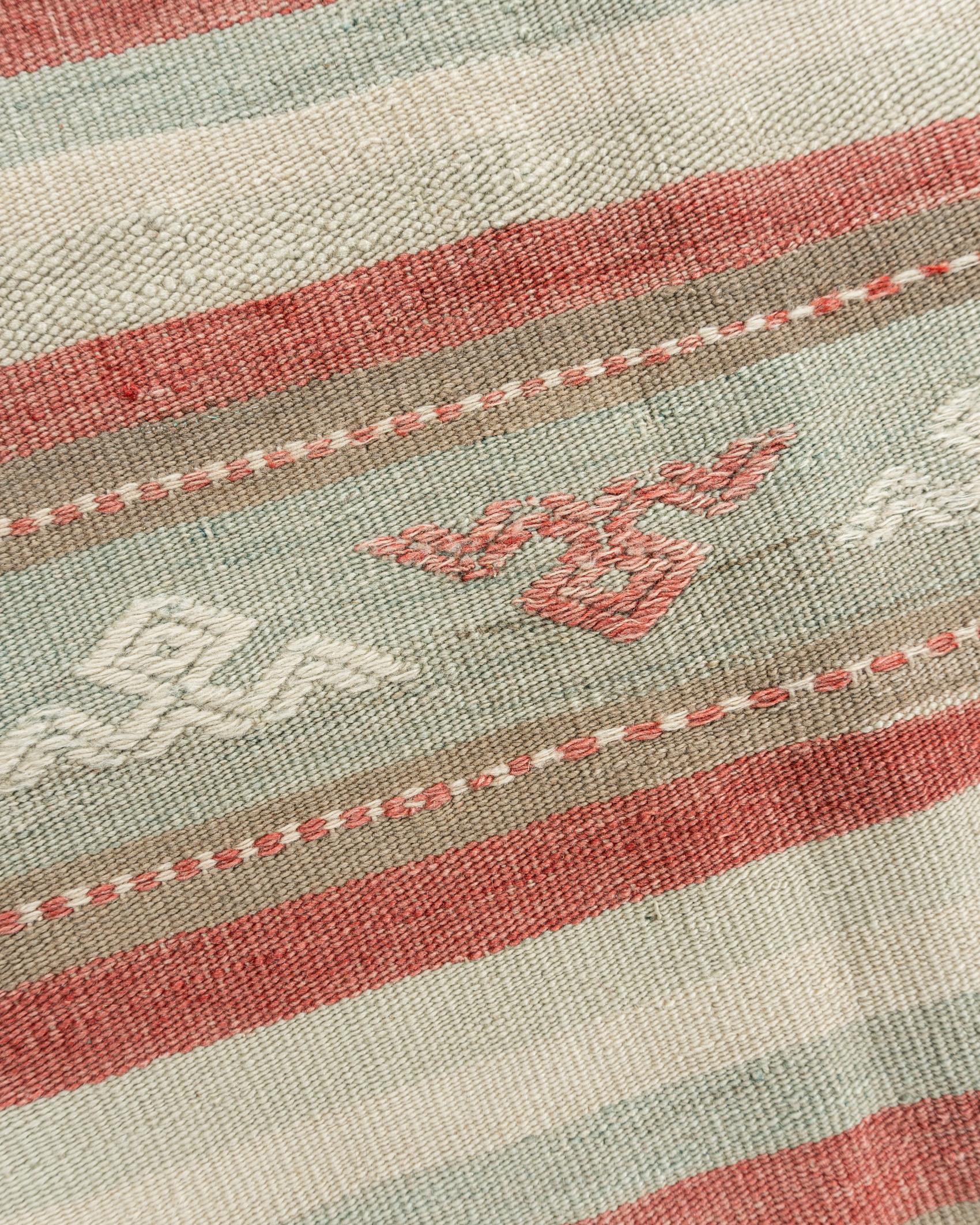 Türkischer Jajim-Teppich im Vintage-Stil 5' x 8'3 im Zustand „Gut“ im Angebot in New York, NY