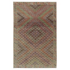 Vintage Turkish Jajim Flat-Weave Rug, 6'10 x 10'5