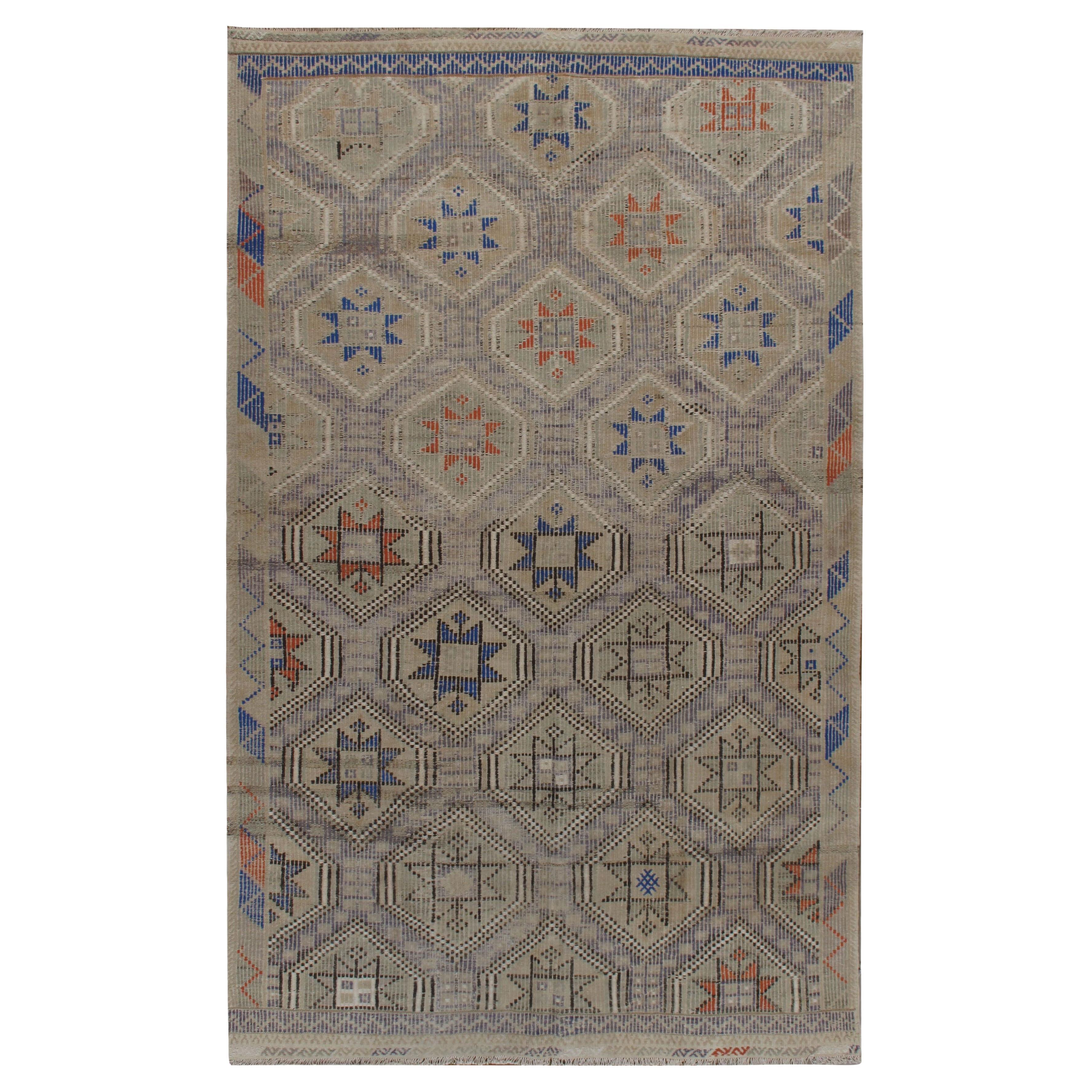 Türkischer Jajim Flachgewebe-Teppich, Vintage  6'4 x 10'5