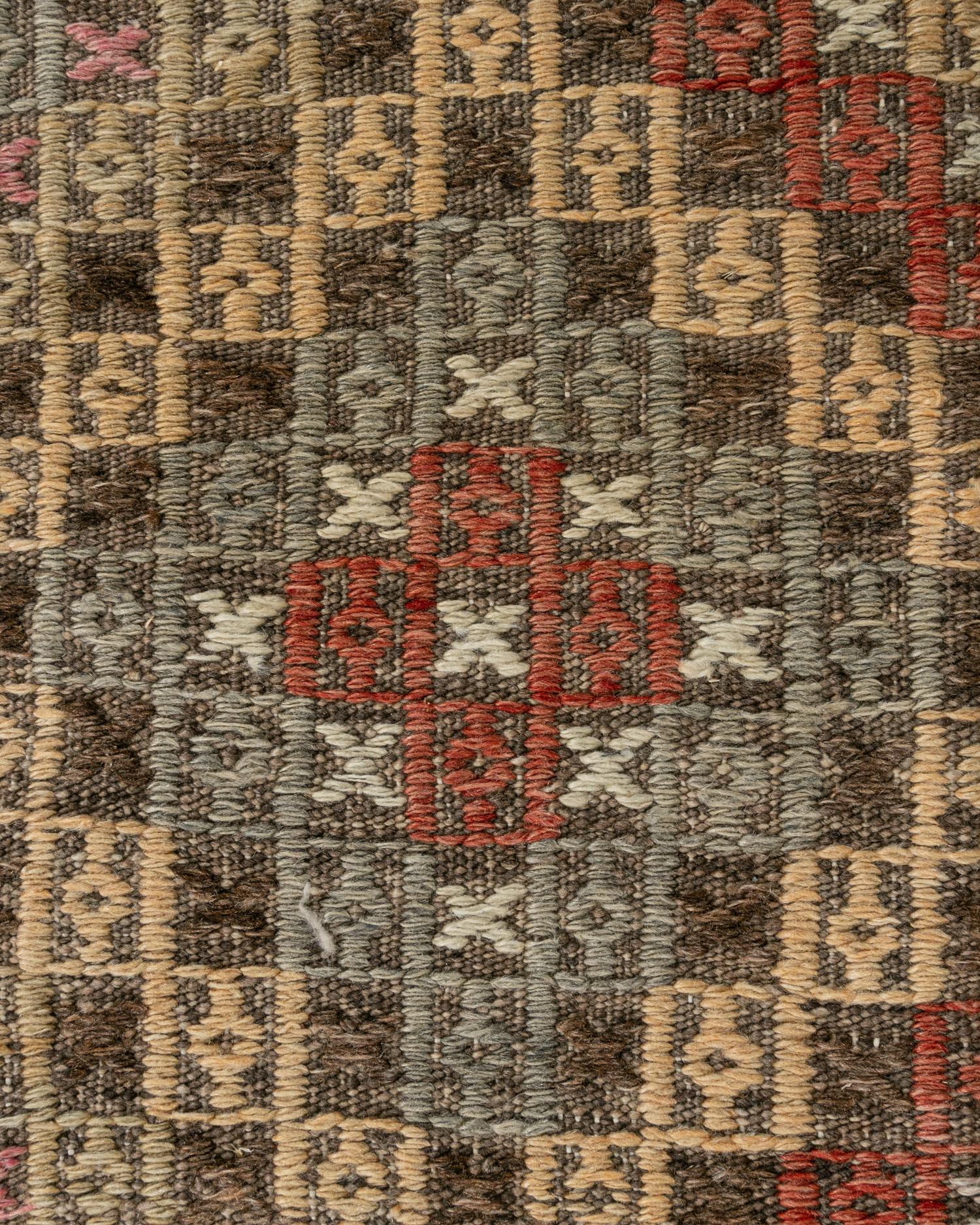 Türkischer Jajim Flachgewebe-Teppich aus Jajim  5'2 x 9'7 (20. Jahrhundert) im Angebot