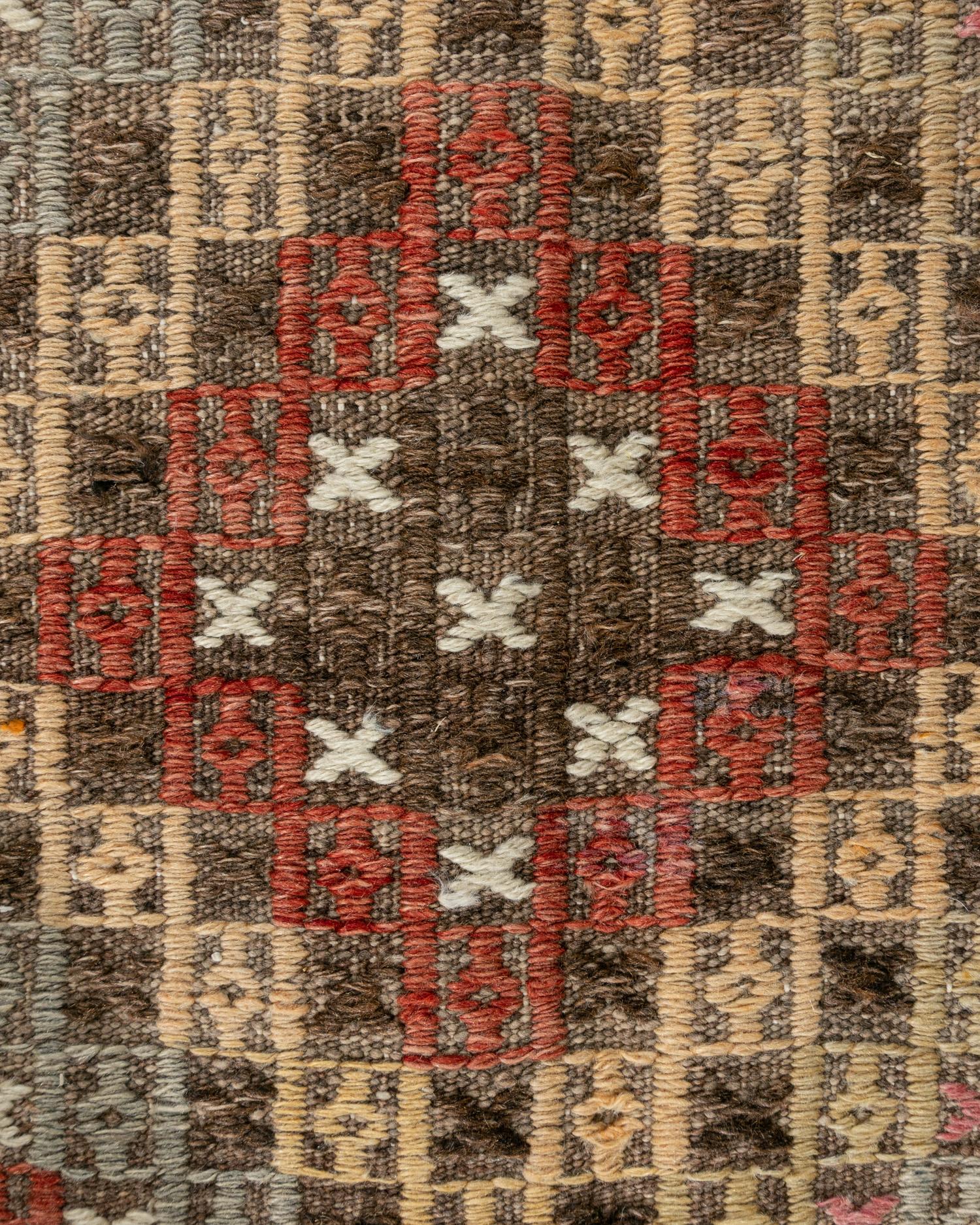Türkischer Jajim Flachgewebe-Teppich aus Jajim  5'2 x 9'7 im Angebot 2