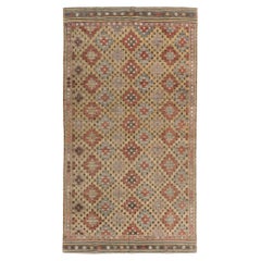 Vintage Turkish Jajim Flatweave Area Rug  5'2 x 9'7