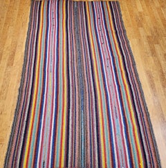 Vintage Turkish Jajim Kilim Room Size Rug