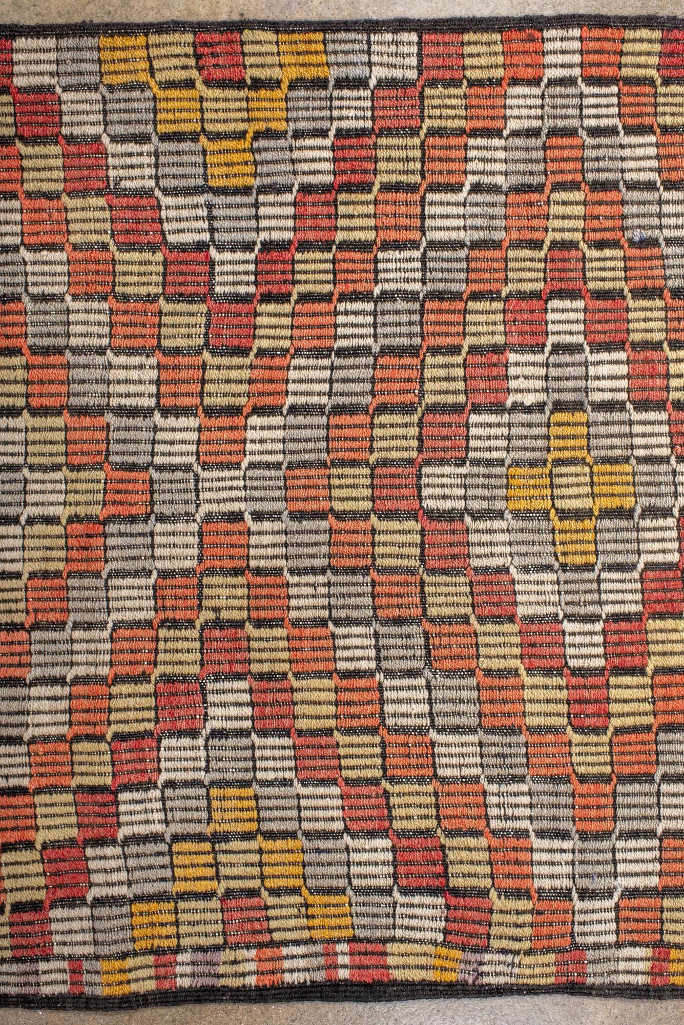 XX secolo Runner turco d'epoca con medaglione a mosaico in vendita