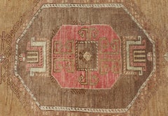 Vintage Turkish Kars Gallery Rug With Geometric Medallions   6' 2 X 12' 10