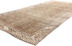 Vintage Turkish Kars Rug, Earth-Tone Elegance Meets Nomadic Romance