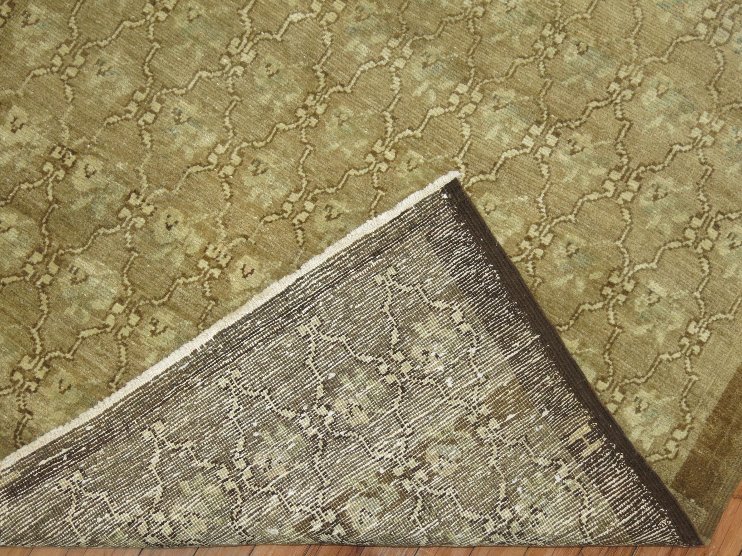 Turkish Kars in with an all-over design in predominant shades of brown and off white, accents in light blue

7'4'' x 9'5''