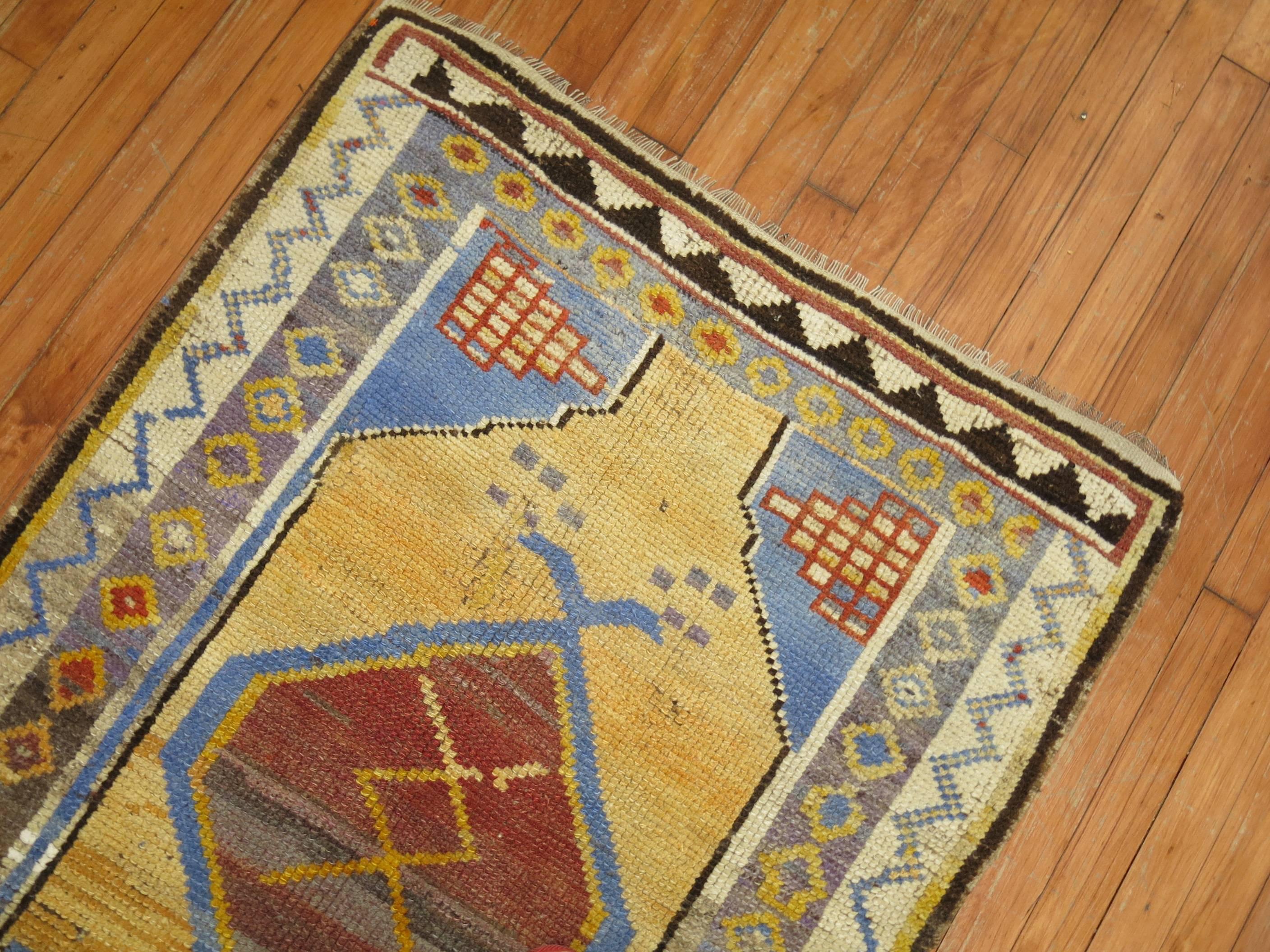 Vintage Turkish Kars Rug  In Excellent Condition In New York, NY