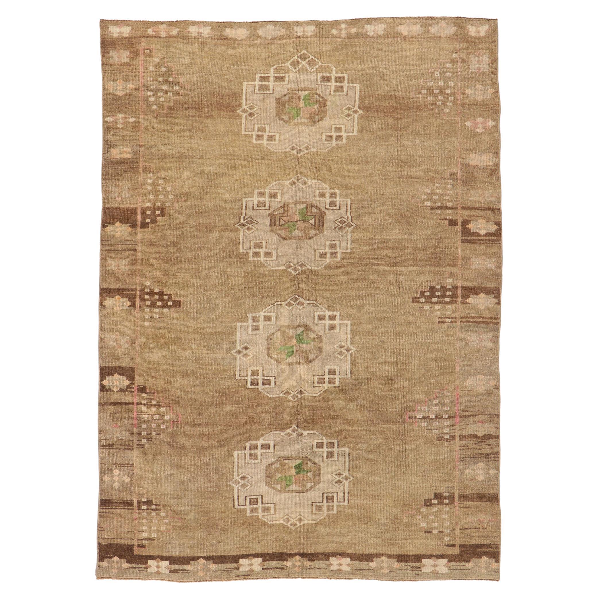 Vintage Turkish Square Kars Rug For Sale at 1stDibs