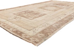 Vintage Turkish Kars Rug Warm Earth-Tone Colors