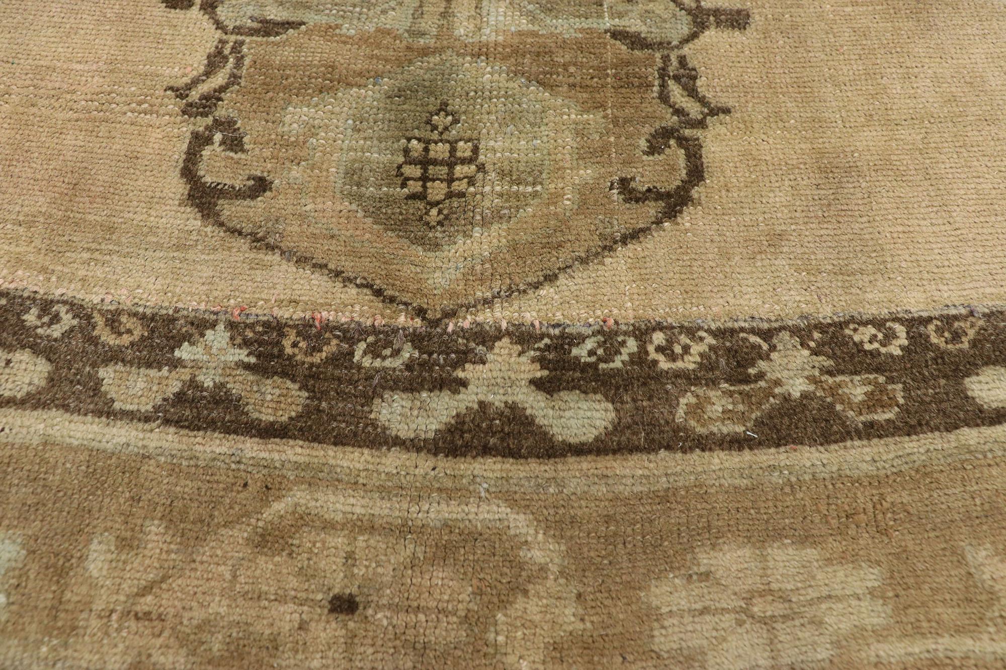Türkischer Vintage-Kars-Teppich im Mid-Century-Modern-Stil, Vintage (Handgeknüpft) im Angebot