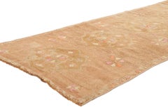 Vintage Turkish Kars Oushak Rug, Earth-Tone Elegance Meets Tribal Enchantment