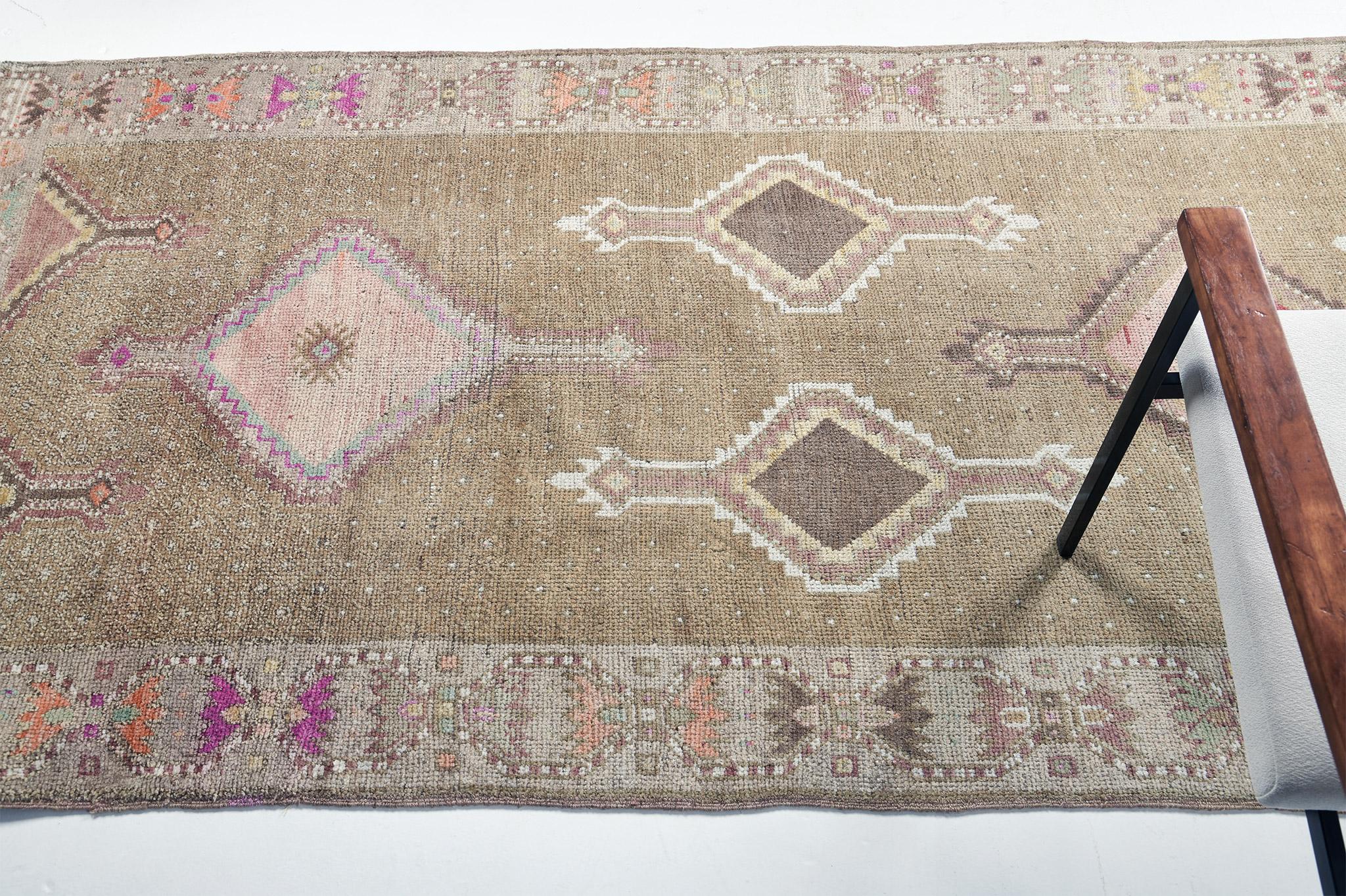 Wool Vintage Turkish Kars Runner For Sale