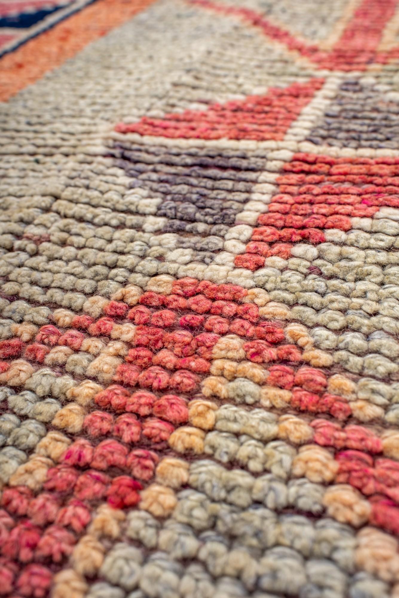 20th Century Vintage Turkish Kars Runner in Modern Geometric Style For Sale