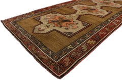 Vintage Turkish Kars Runner with Mid-Century Modern Style
